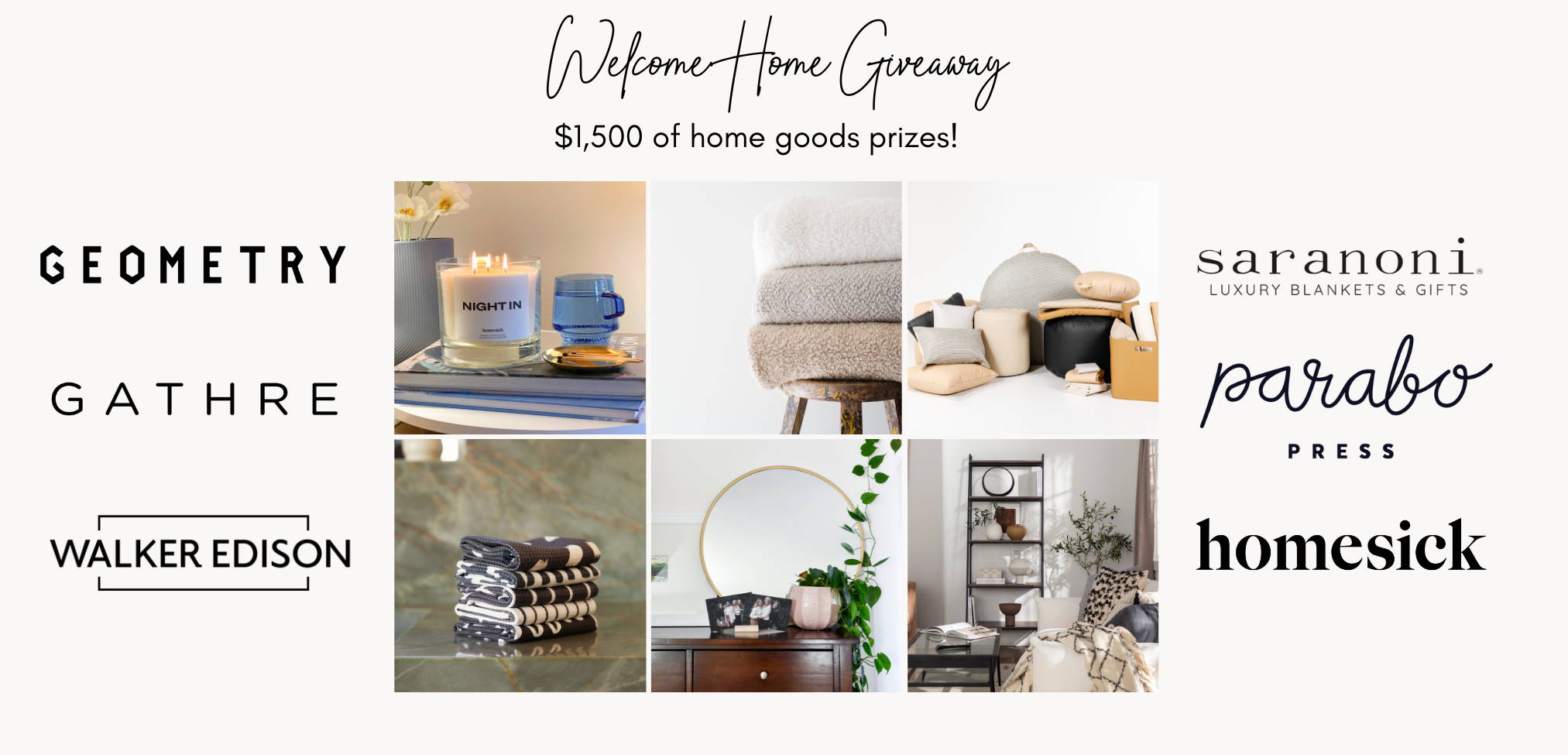 Home Giveaway 2023 Saranoni